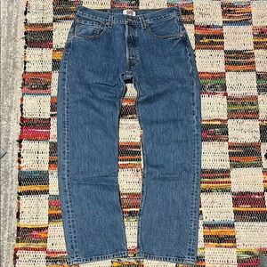 Mens levi’s’ original 501 straight leg button fly jeans